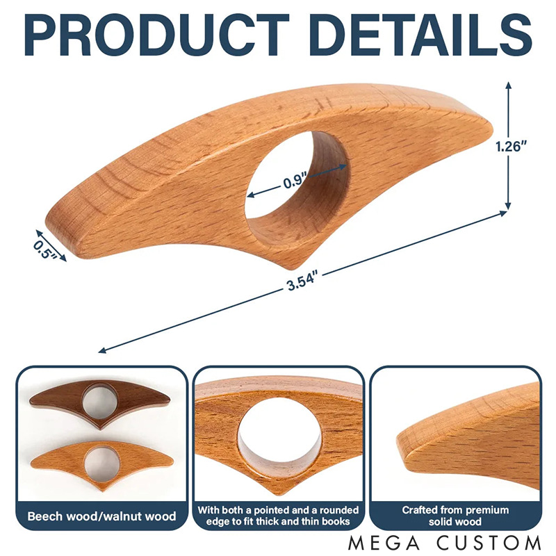 Personalized Spread Those Pages Book Page Holder with Name Custom Book Whore Wood Thumb Page Holder for Bookworm Gift for Book Lovers