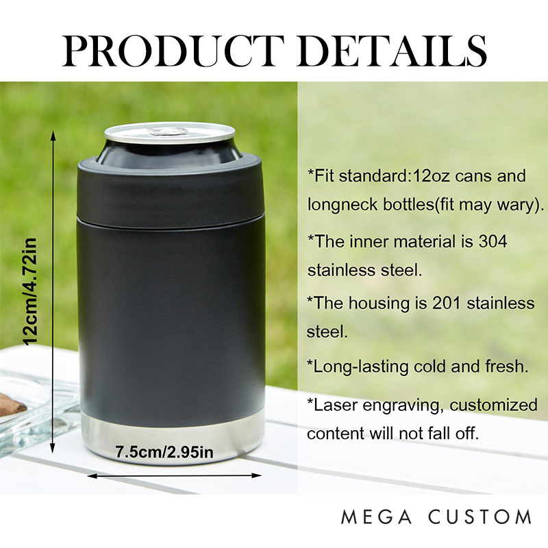 Personalized Groomsman Can Cooler Metal Can Holder Groomsmen Gift Beer Can Holder Bachelor Party Favors