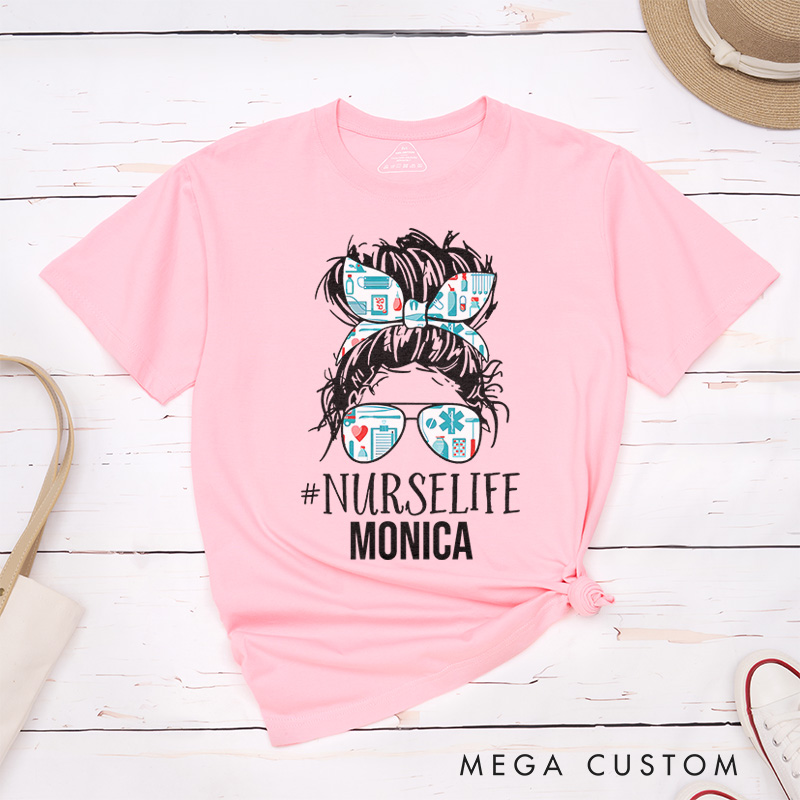 Personalized Nurse T-Shirts NurseLife Style Fashion Design T-Shirts