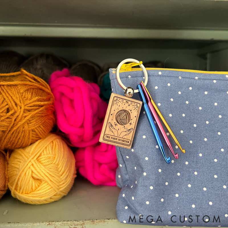 Personalized Crochet Keychain Gift for Crocheter Crochet Hook Keychain