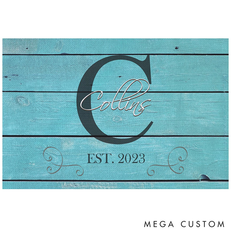 Personalized Welcome Family Custom Home Decor Decorative Mat House Warming Gift