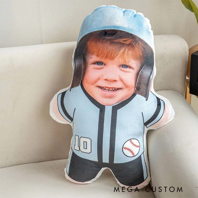 Personalized Photo Custom Shaped Pillow,My Baseball Funny Pillow with Custom Your Photo
