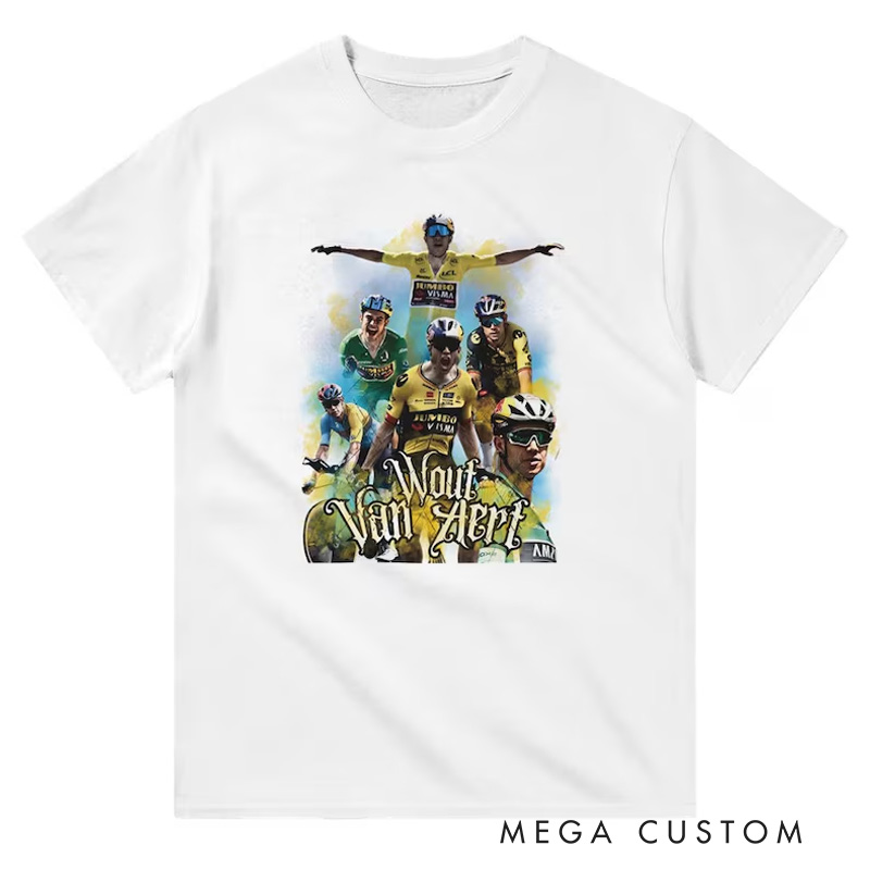 Personalized Photo Upload Remco Evenepoel Custom Cycling Shirt Casual Cycling Gift Cyclist Gift Classic T-Shirt