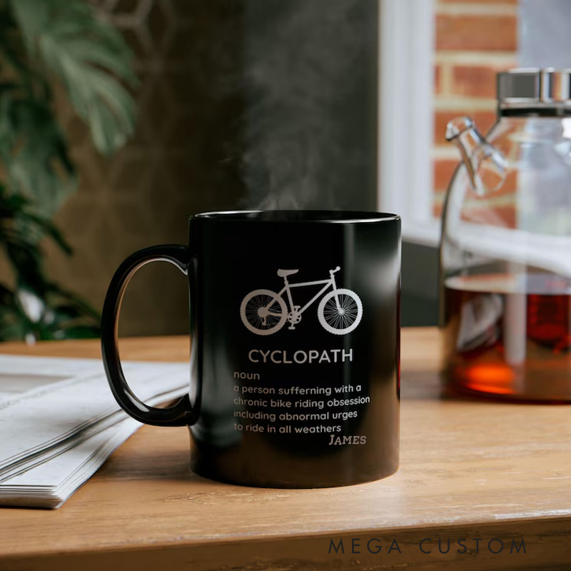 Personalized Cyclopath Mug Cycling Definitions Mug Funny Cycling Gifts Cycopath Cycling Mug Cyclist Coffee Cup Biking Mug Gift for Cyclist