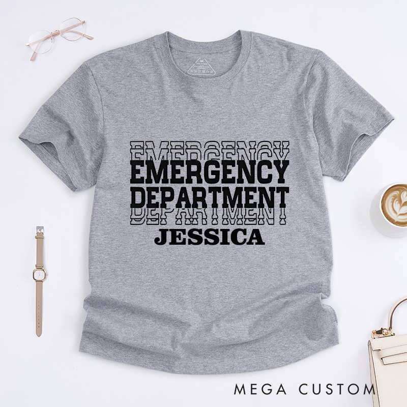 Personalized Nurse T-Shirts Emergency Department Fashion Design T-Shirts