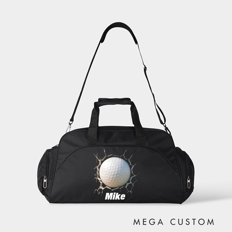 Personalized Soccer Duffel Bag with Custom Name and 3D Ball Design
