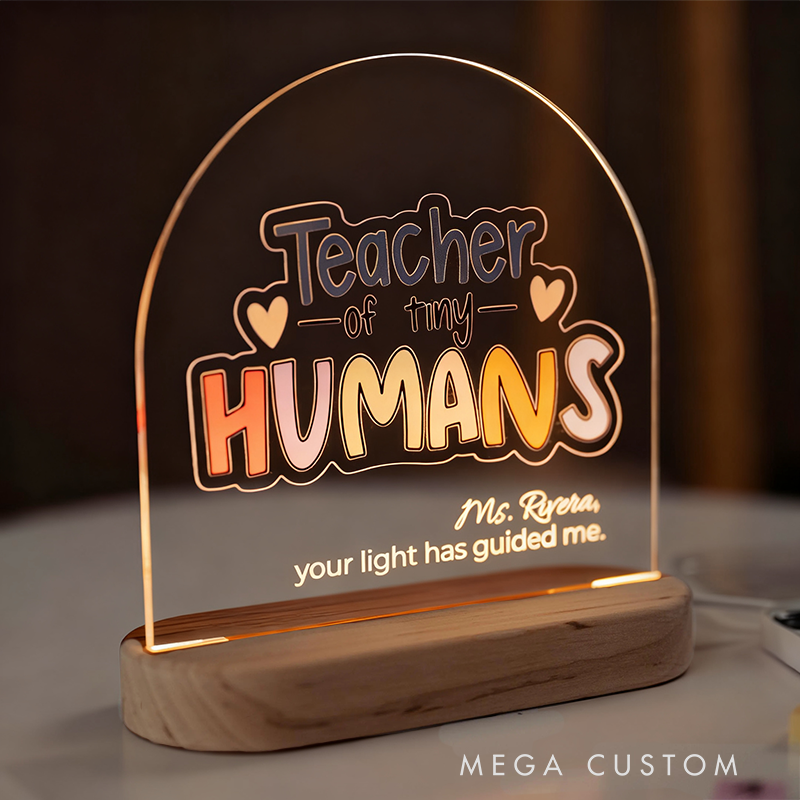 Personalized Teacher LED Desk Lamp with Teacher of the Tiny Humans Design Unique Gift for Teachers