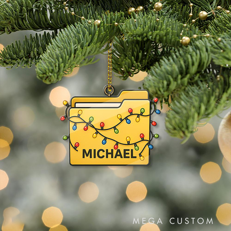 Personalized Christmas Ornament Folder Design Acrylic Ornament for Colleagues
