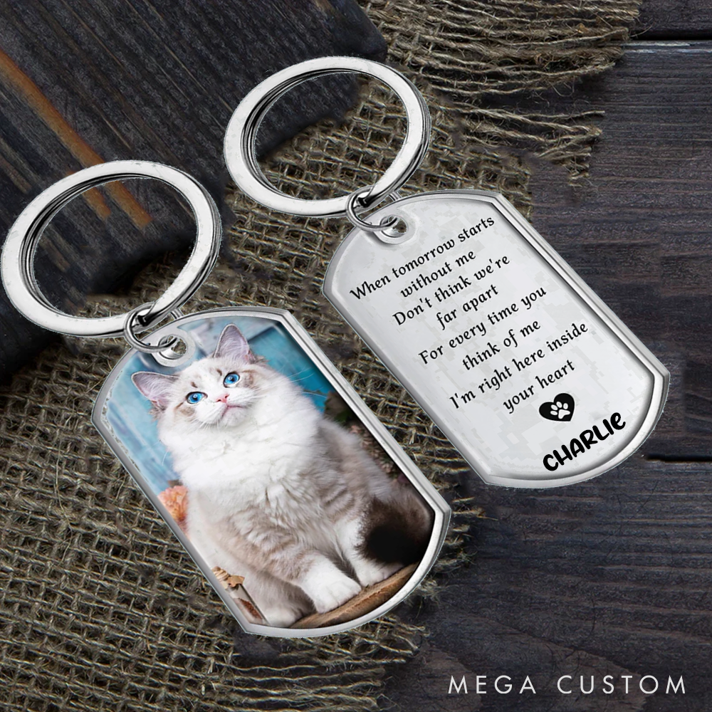 Personalized Pet Lover Forever My Furry Angel Double Sided Keychain
