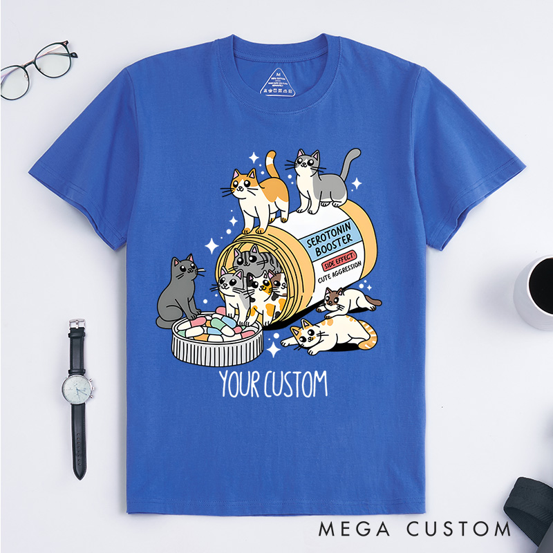 Personalized Antidepressant Cat Mental Health Matter T-Shirt Cat Lover Gift