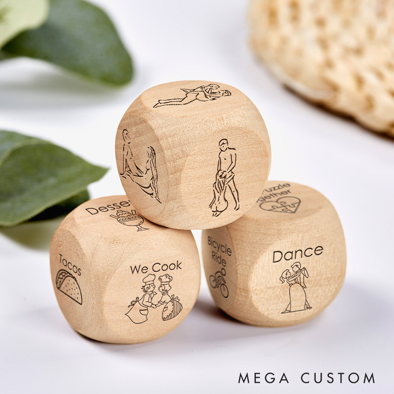 Personalized Couple Couple Date Night Dice Newlyweds Sexy Position Dice Valentine's Day Gift for Husband Wife Boyfriend Girlfriend Date Night Ideas