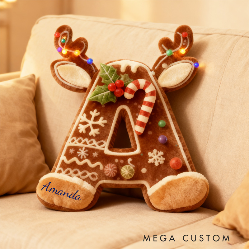 Personalized Cookie Letter Pillow Kids with Custom Name for Kids Baker Baking Lover