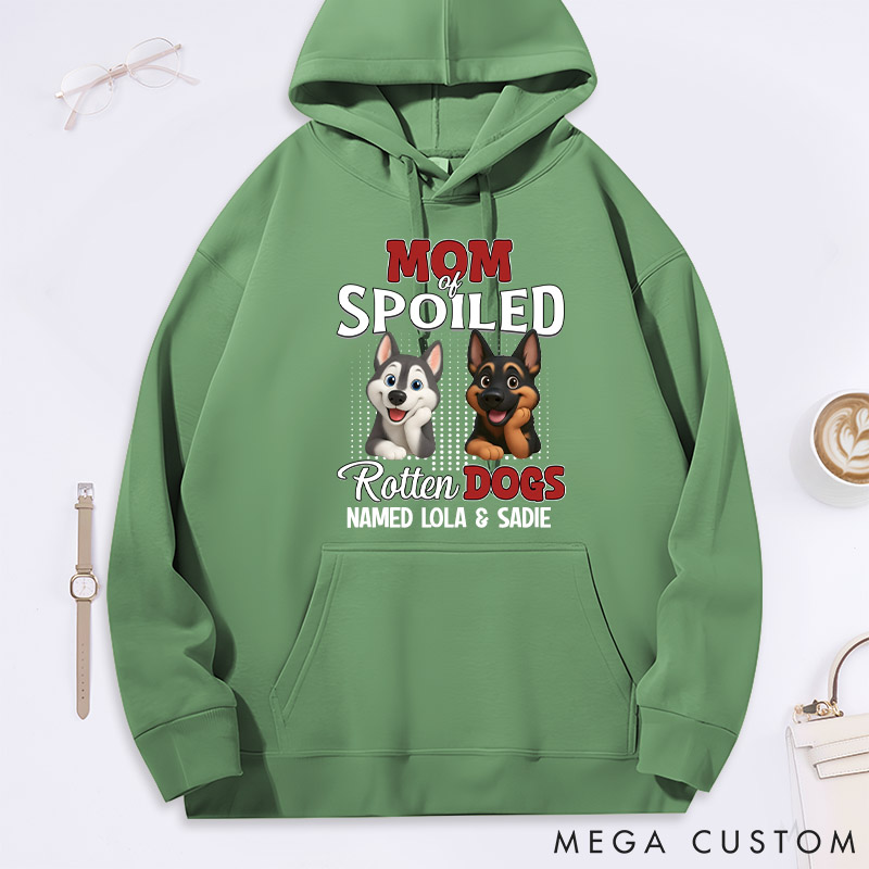 Personalized Dog Lover Thinking about My Spoiled Baby Dog Mom Hoodies