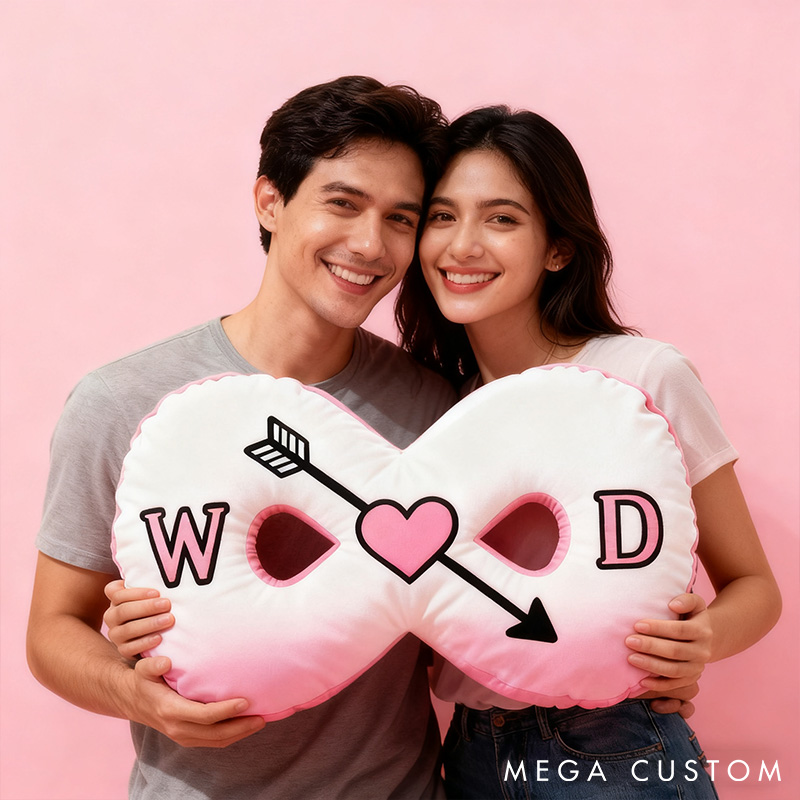 Personalized Infinity Love Pillow Couple Symbol of Endless Love Pillow Couple Christmas Gift Decor Anniversary Valentine's Gift Pillow