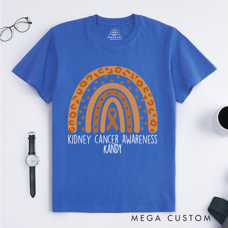 Personalized Kidney Cancer Awareness T-Shirt Cancer Support Gift Cancer Patient Gift