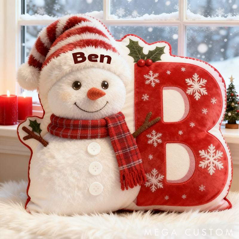 Personalized  Letter Pillow Christmas Gift  with Custom Name Design for Daughter Son Family