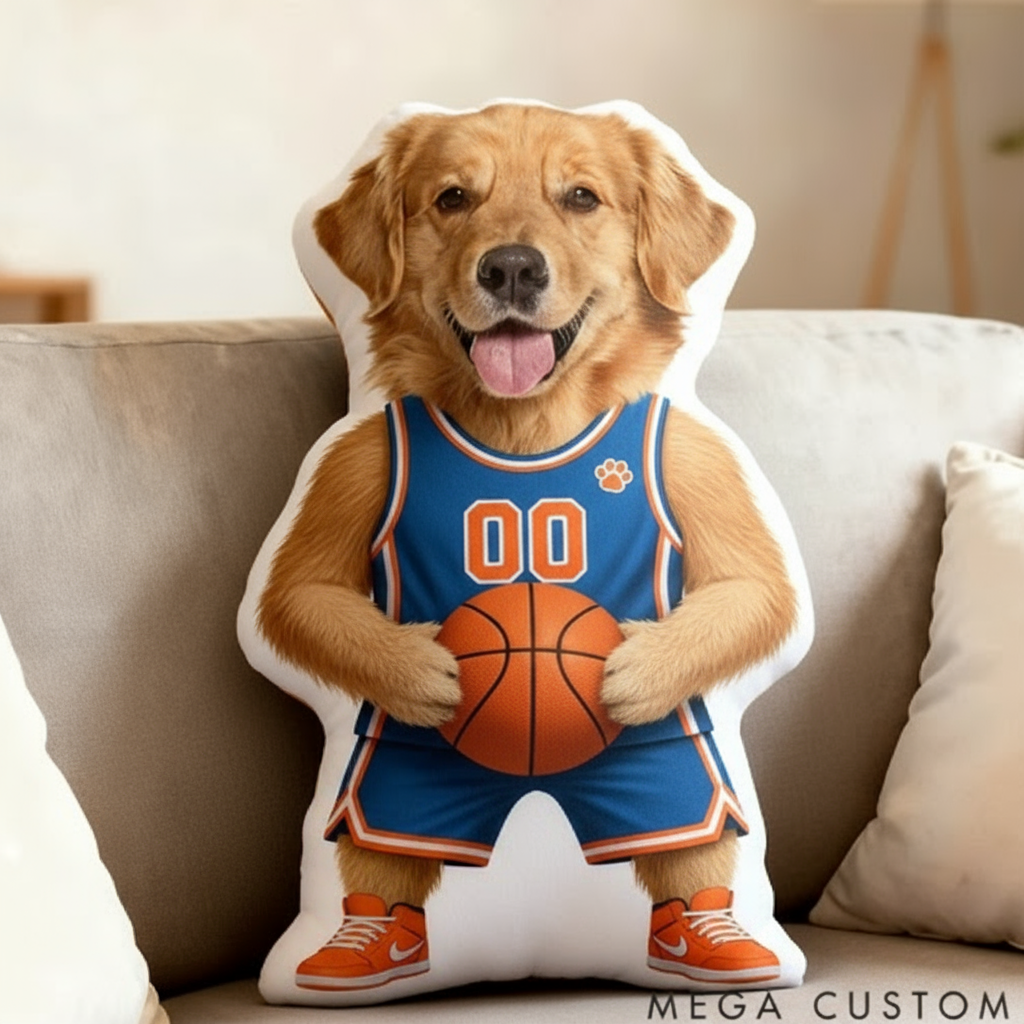 Personalized Pet Lover Sports Themed Custom Photo Cute Pillow