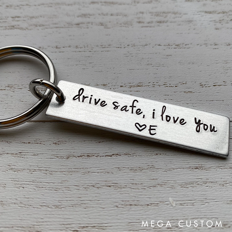 Personalized Couple Custom Text Keychain for Boyfriend Girlfriend Custom Content Anniversary Valentine's Gift for Couple