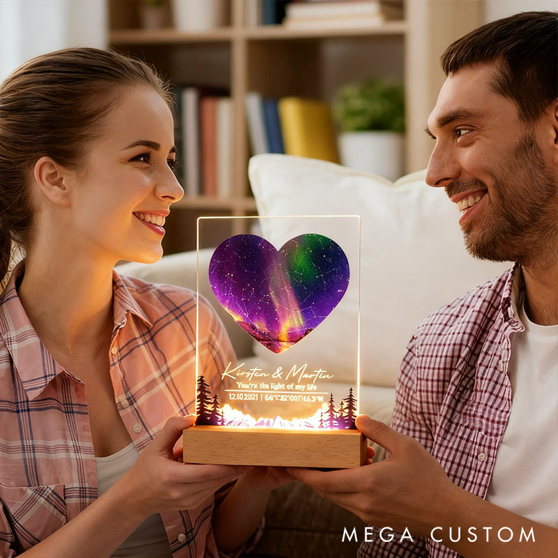 Personalized Couple Star Map by Date and Location Night Light Custom The Night Our Story Began Night Light Constellation Map Anniversary Gift
