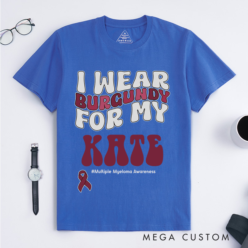 Personalized Multiple Myeloma Matching T-Shirt Cancer Awareness Month Gift