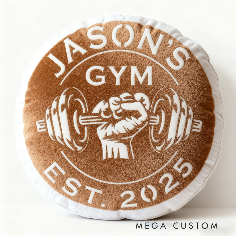 Personalized Dumbbell Gym Name Pillow Graphic 3D Print Gift Ideas Exercise Themed Christmas Weightlifting Workout Pillow Comfortable Christmas Decor for Gym Lovers