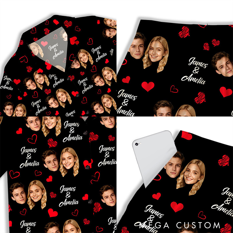 Personalized Photo Pajamas Costom Photo Pajamas for Boyfriend Girlfriend Christmas Gift for Wife Husband Gift For her