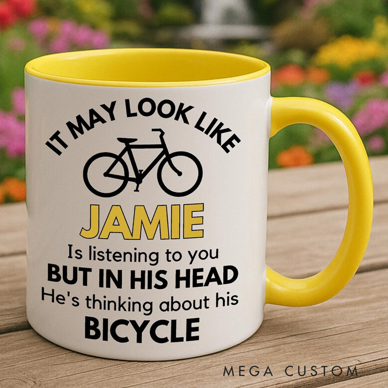 Personalized Cyclist Coffee Mug Funny Bicycle Gift Lover Mug Cyclist Gift Mountain Biker Gift Cycling Gift Bike Gift Bicyclist Mug Colour Options Available