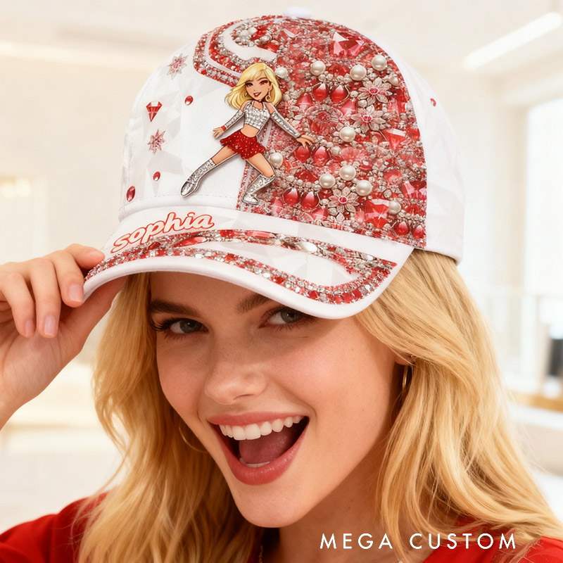 Personalized Graphic 3D Print Dancer Baseball Cap with Your Name Hair Color for Dance Lover Perfect Gift for Shopping Dancing and Parties