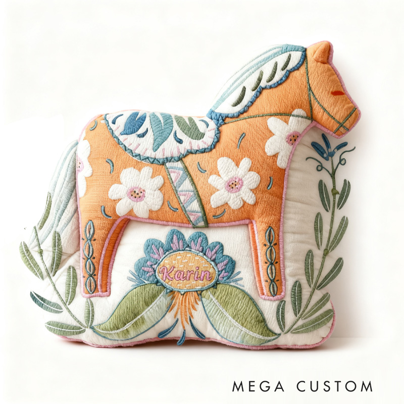 Personalized Equestrian Horse Girl Graphic 3D Print Pillow for Riding Enthusiasts Horse Lovers Rider Racing Soft and Funny Home Decor