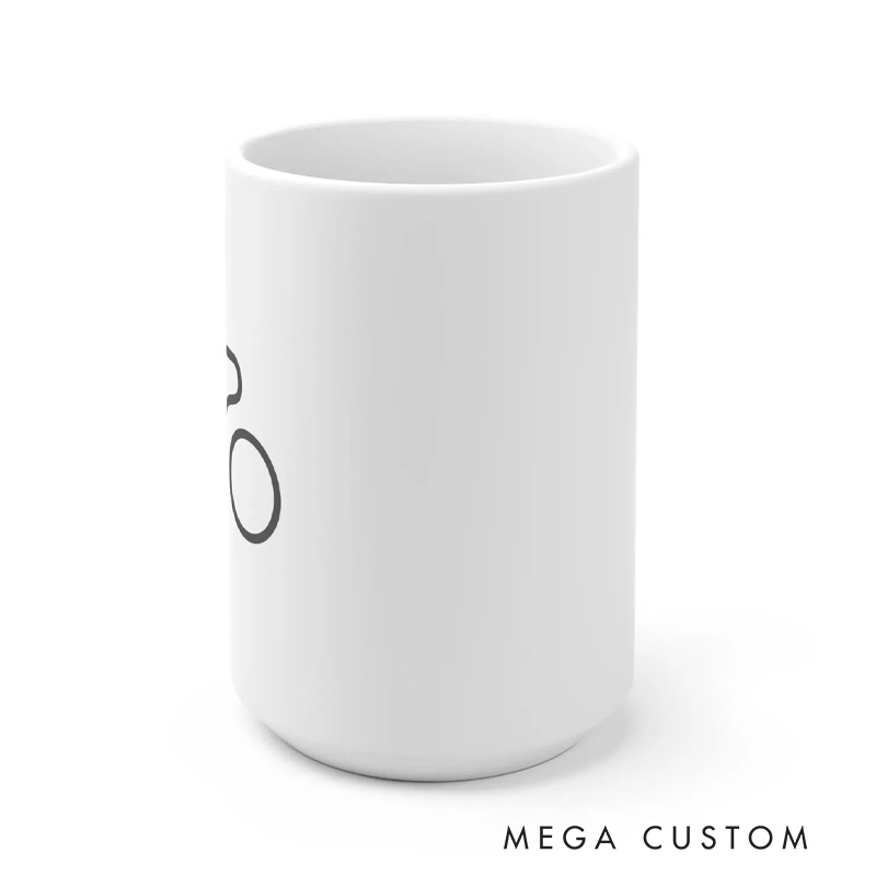 Personalized Minimalist Bicycle Line Art Mug Bicycle Coffee Cup Bicycle Tea Cup Bicycle Ceramic Mug Gift For Him
