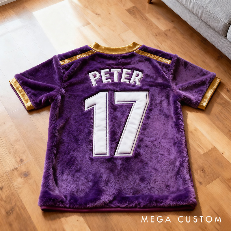 Personalized Soccer Jersey Rug with Custom Name and Number for Fans and Players