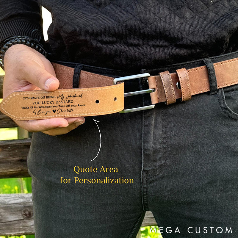 Personalized Leather Belt for Husband Christmas Valentines Day Gift for Husband Unique Boyfriend Gift Anniversary Gift