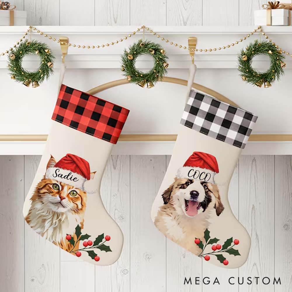 Personalized Pet Lover Custom Pet Stocking Christmas Stockings