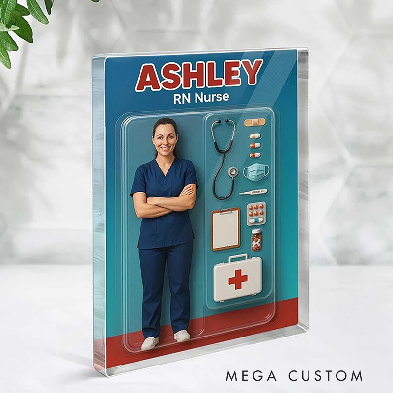 Personalized Nurse Acrylic Block Plaque Custom Photo Perfect Memorial Holiday Gift