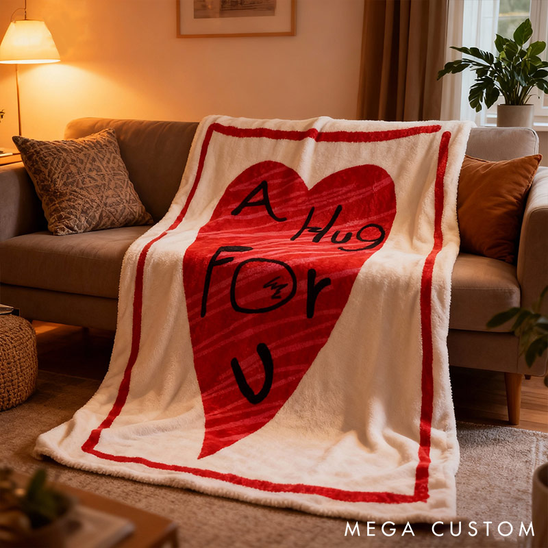 Personalized A Hug For You Couple Blanket Custom Names Cozy Gifts for Couple for Wife Husband Anniversary Gifts for Girlfriend boyfriend