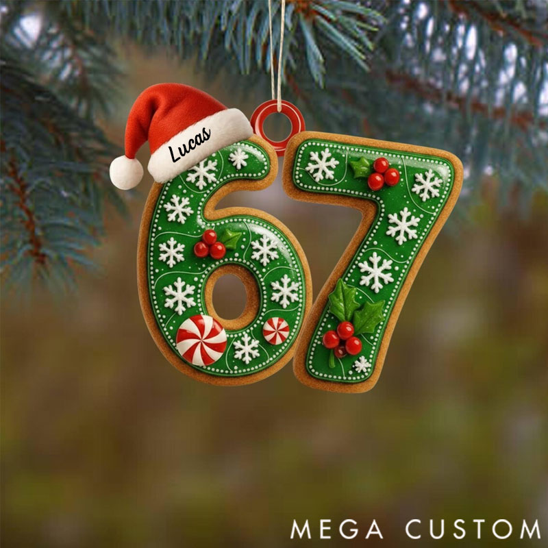 Personalized Six Seven Christmas Ornament Custom Name Christmas Ornament for the whole family
