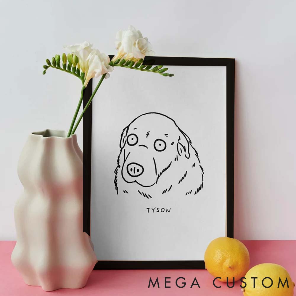 Personalized Pet Lover Custom Christmas Pet Portrait