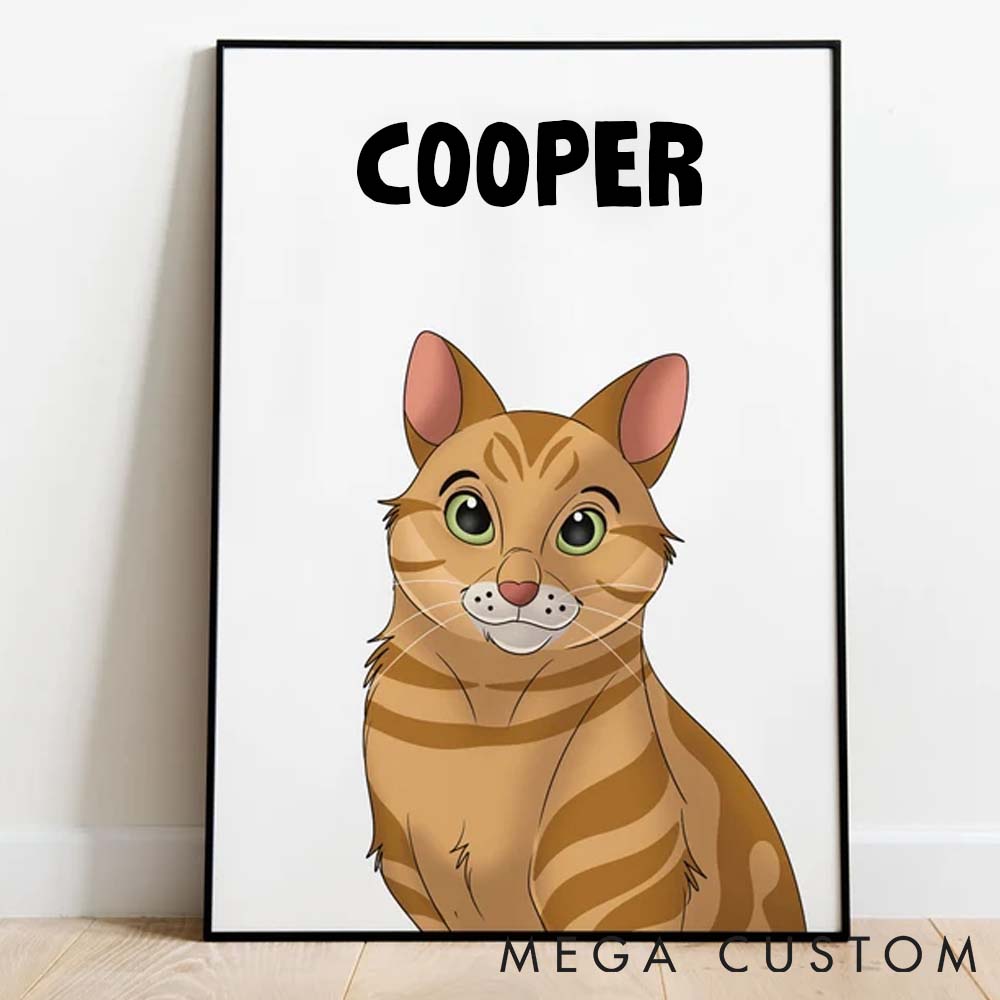 Personalized Pet Lover Custom Funny Cartoon Pet Portrait