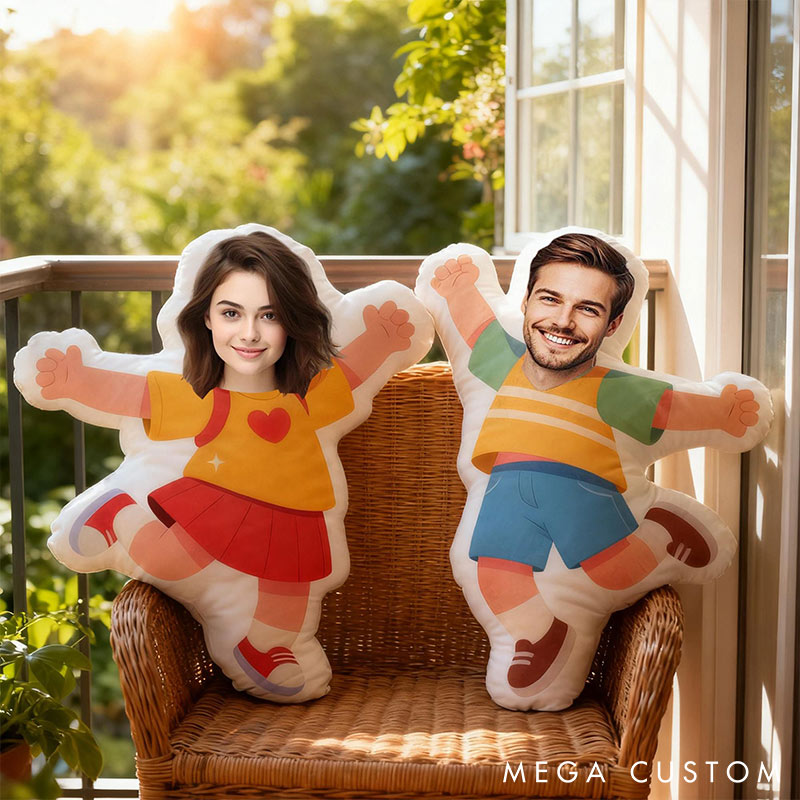 Personalized Funny Custom Face Photo Pillow for Couple for Girlfriend Boyfriend Valentine's Day Gift Christmas Gift for Husband Wife 