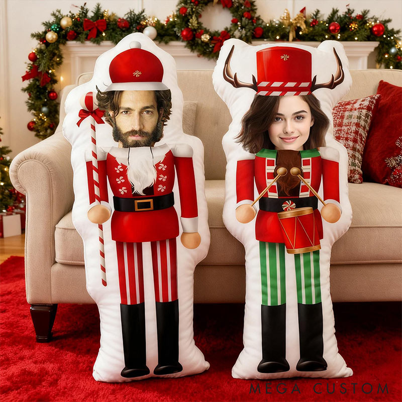 Personalized Christmas Funny Custom Face Photo Pillow for Couple for Girlfriend Boyfriend Valentine's Day Gift Christmas Gift for Husband Wife 