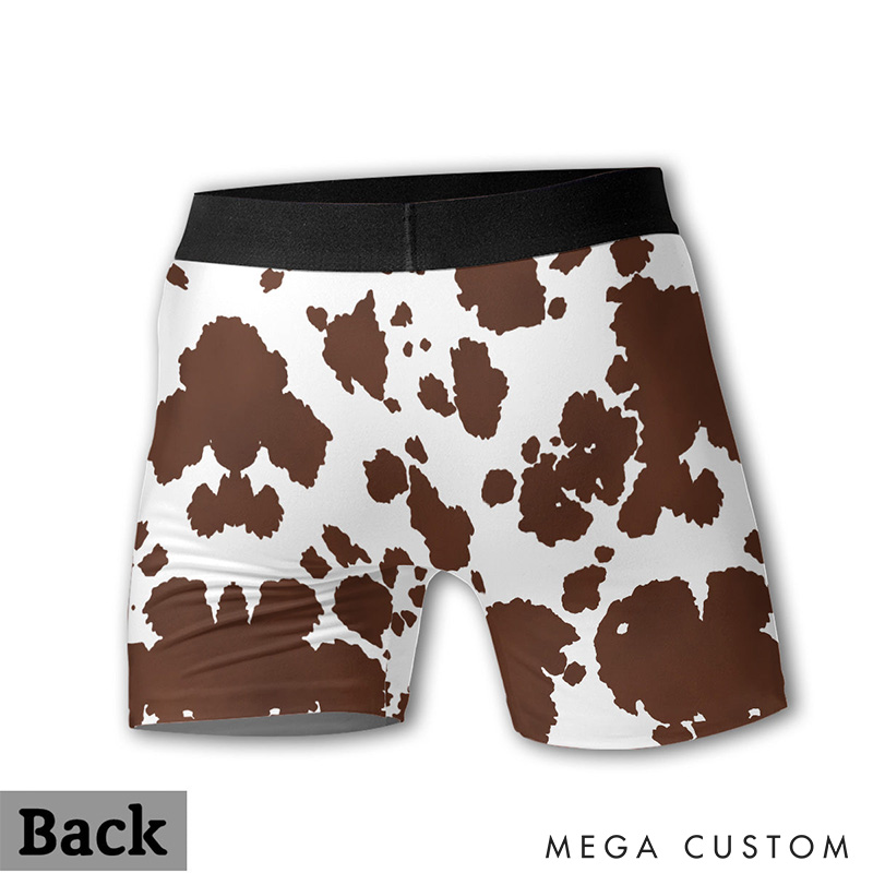 Personalized Highland Cow Women Briefs & Men Boxer Cute Highland Cows Boxers for Couple Custom Wife Husband Christmas Underwear