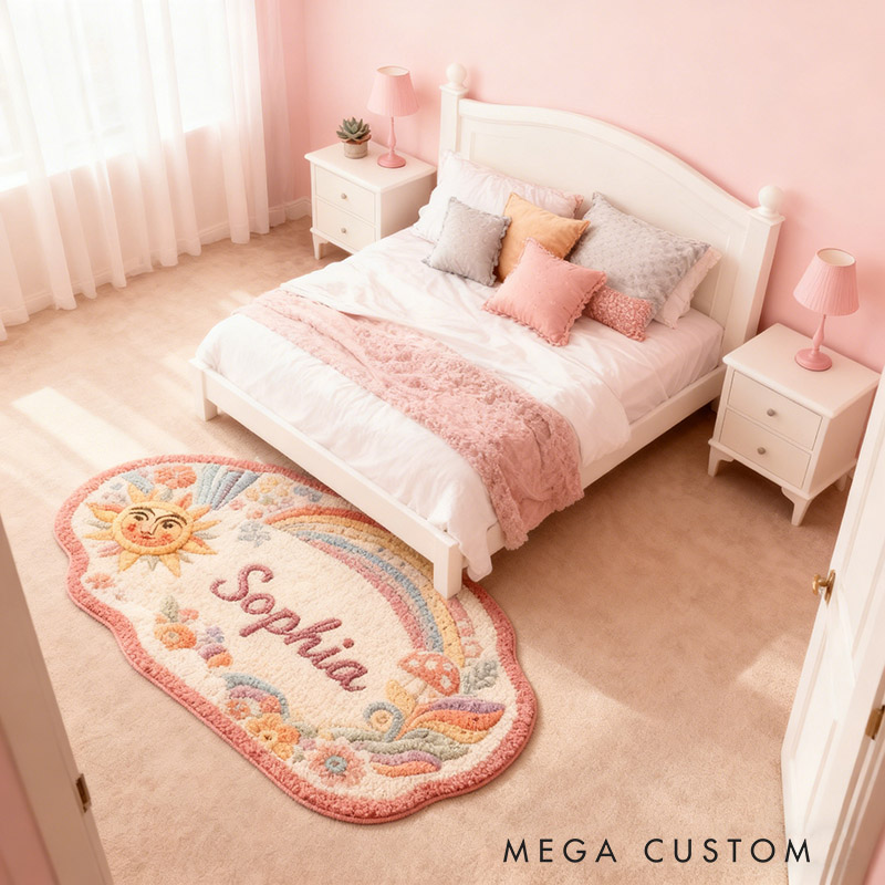 Personalized Colorful Cute Hippie Carpet Beautiful Hippie Custom Hippie Carpet Christmas Birthday Party Gift for Kids and Hippies