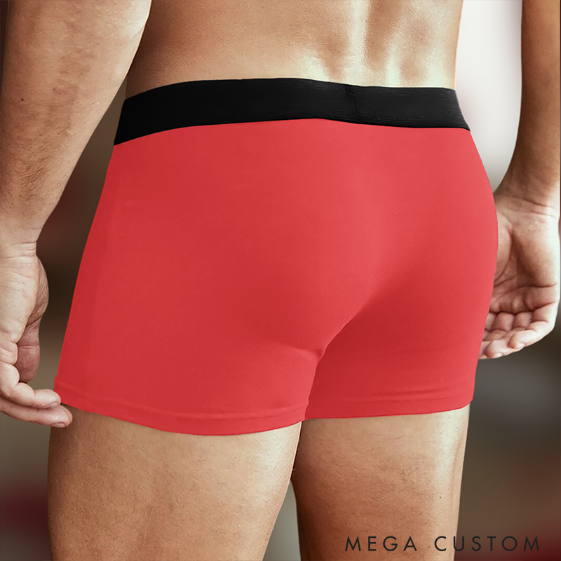 Personalized Photo Boxer Briefs Men's Christmas Boxers Funny Underwear with Face Photo Christmas Gift for Boyfriend Husband 