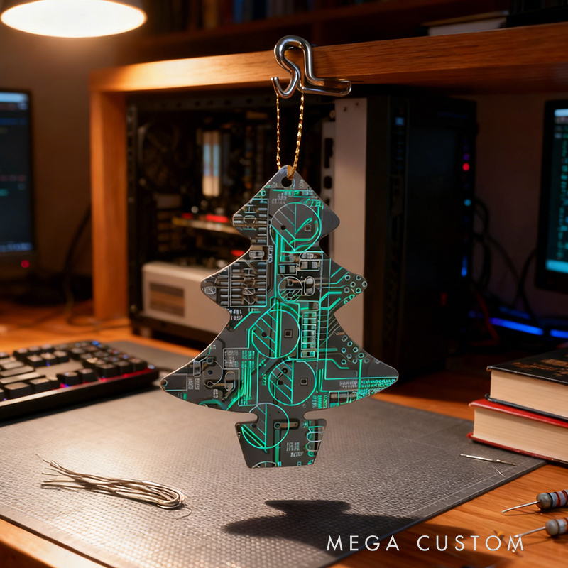 Circuit Board Christmas Tree Decoration - Geeky Christmas Gifts - Sustainable Gifts - Computer Geek Gifts - Stocking Fillers - Secret Santa