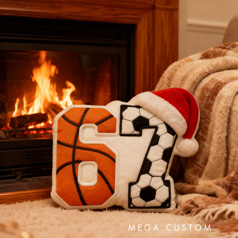 Personalized Funny 67 Sports Pillow Funny Christmas Gifts Basketball and Soccer Fans Sports Lover