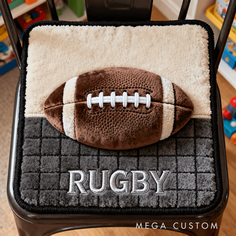 Personalized Plush Glove & Ball Chair Cushion - Sports-Themed Seat Pad for Baseball Enthusiasts, Kids’ Room & Game Day Decor