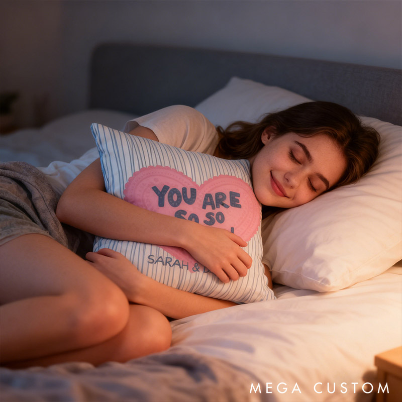 Personalized You Are So So Loved Throw Pillow Valentine's Day gift for Couple Home Pillow Romantic Anniversaries Gift for Husband Wife