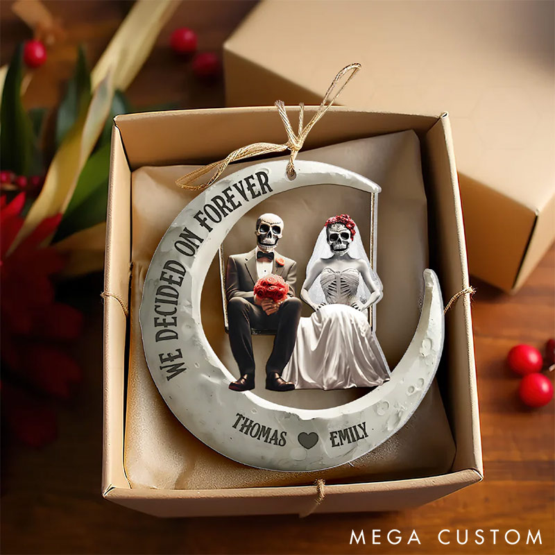 Personalized Ghost Couple We Decided Forever Couple Ornament Chrismas valentine's Day Gift for Newlyweds Couple Gift for Wife Husband