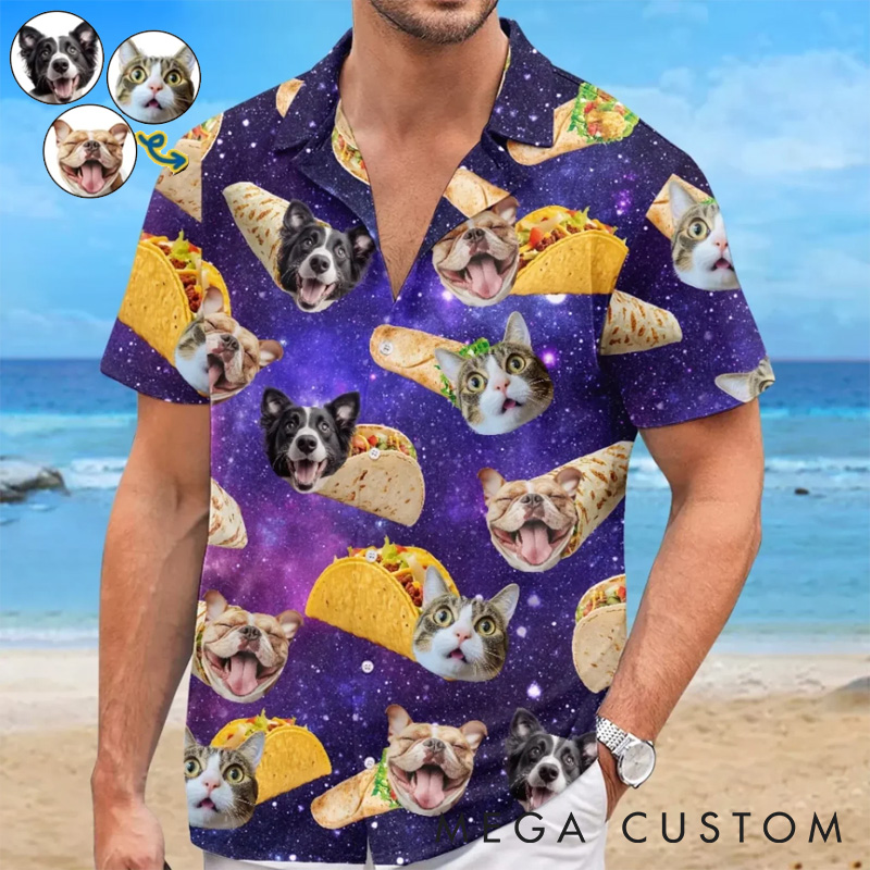 Personalized Pet Lover Custom Photo Just a Taco Dog with Dreams Hawaiian Shirt