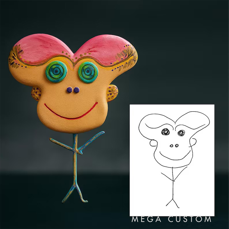 Personalized Custom 3D Printed Child Art: Unique Hand-Painted Gift